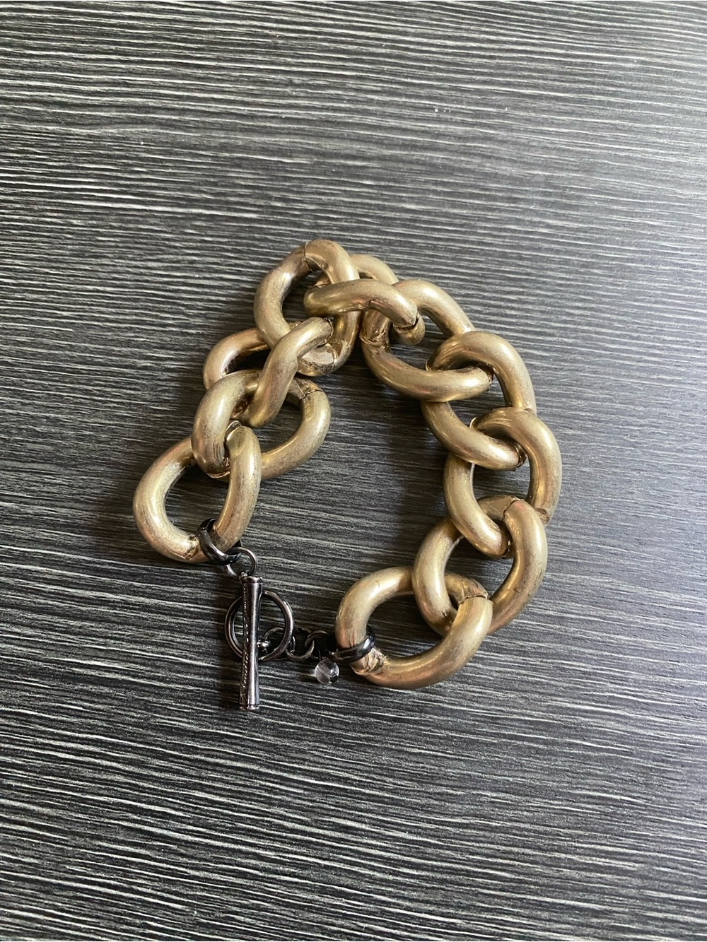Kenneth Cole Oversized Chunky Link Bracelet in Antique Gold